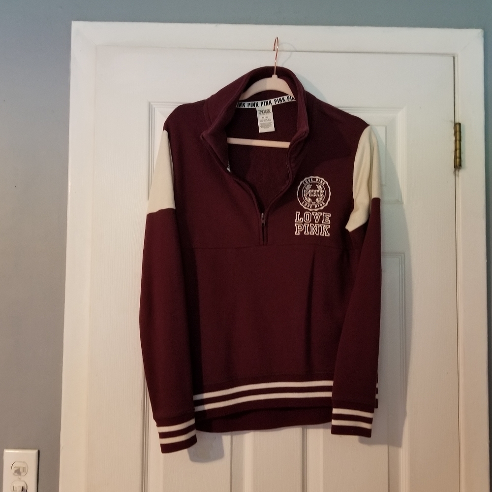 Pink Womens 1/4 Zip Pull Over XS - Picture 4 of 8
